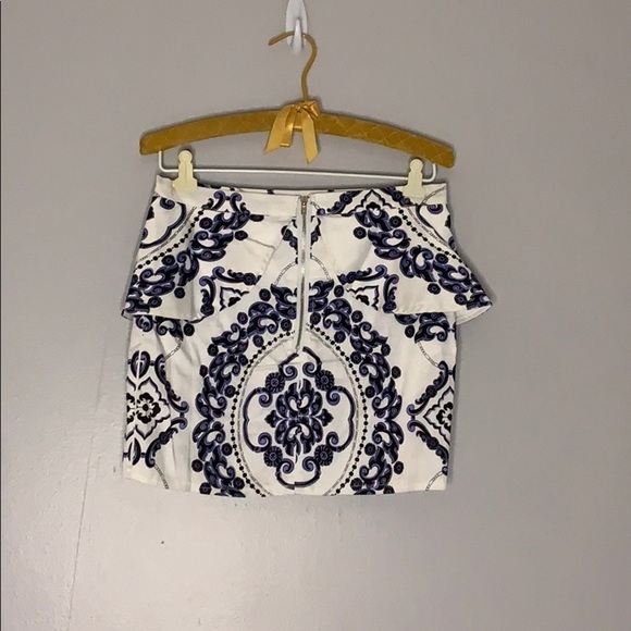 Xenia Boutique brocade Peplum Style Regal Print micro Mini skirt 12 - Picture 5 of 8